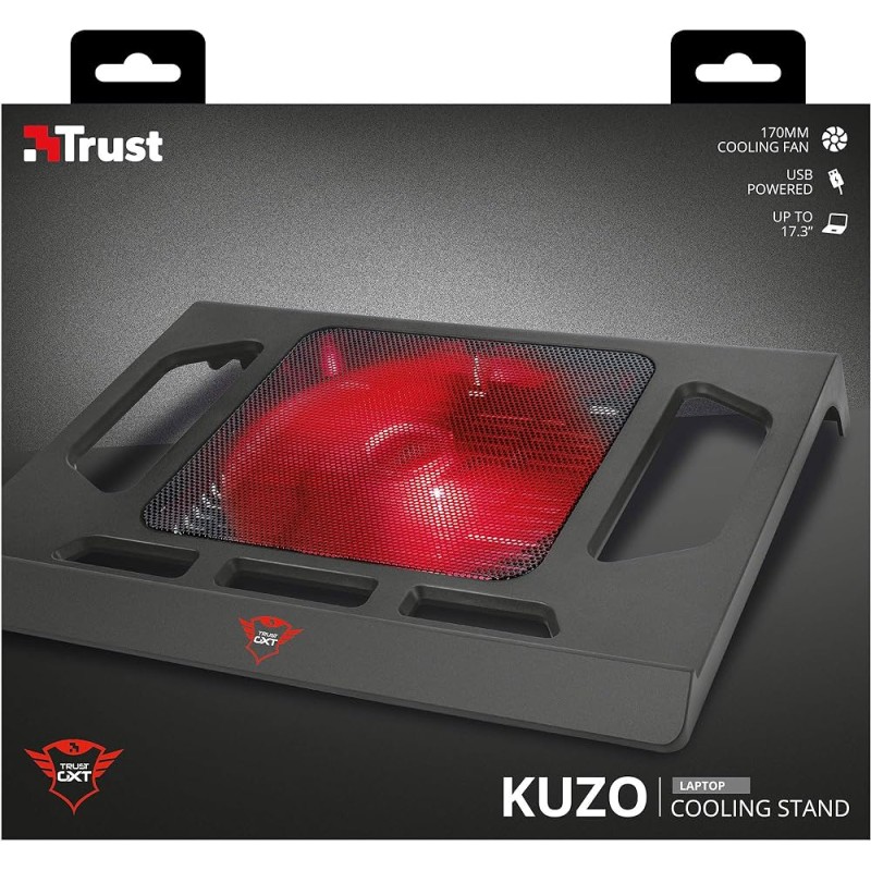 Base di raffreddamento Trust Gaming GXT 220 Kuzo per laptop fino a 17,3  Colore nero