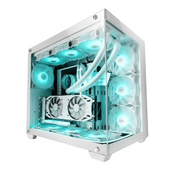 CASE MARS Gaming MCV4W XXL Tower Case ATX EATX Micro ATX Mini-ITX Vetro temperato frontale e laterale