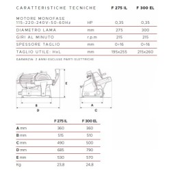 AFFETTATRICE A GRAVITÀ FAC F300EL CE DOMESTICO (AFFILATOIO FISSO)
