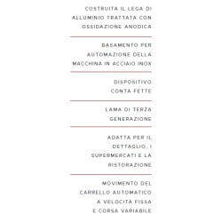 AFFETTATRICE A GRAVITÀ FAC F 300I AUTOMATICA CE PROFESSIONALE (AFFILATOIO FISSO) COLORATA + POMOLI METALLIZZATI