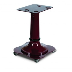 PIEDISTALLO PER FAC 350 370 IN GHISA VERNICIATURA FUOCO CON RUOTE CON FERMI