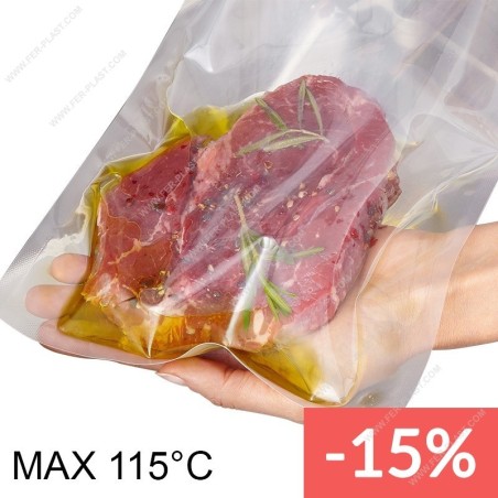 BUSTE LISCE PER SOTTOVUOTO ASPIRAZIONE A CAMPANA AD ALTO SPESSORE 150 my. 1000 BUSTE 300x400