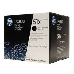 Toner BIPACK ORIGINALE HP Laserjet M3027 MFP NERO Q7551XD 51X