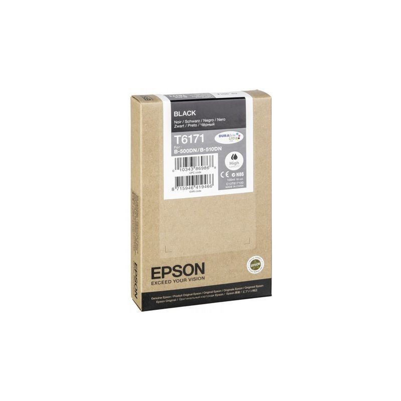 CARTUCCIA ORIGINALE EPSON C13T617100 T6171 NERO Altro B500 