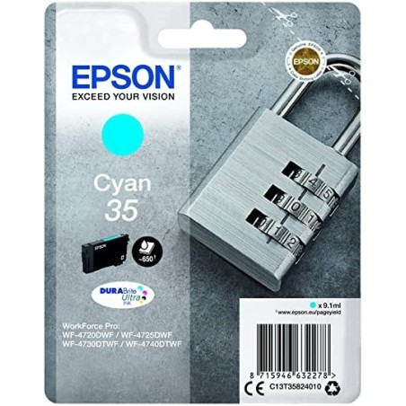 Cartuccia ORIGINALE EPSON 35 C13T35814010 T3481 900 COPIE NERO Workforce Pro WF-4700