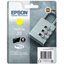 Cartuccia ORIGINALE EPSON 35 c13t35844010 T3484 GIALLO Workforce Pro WF-4700