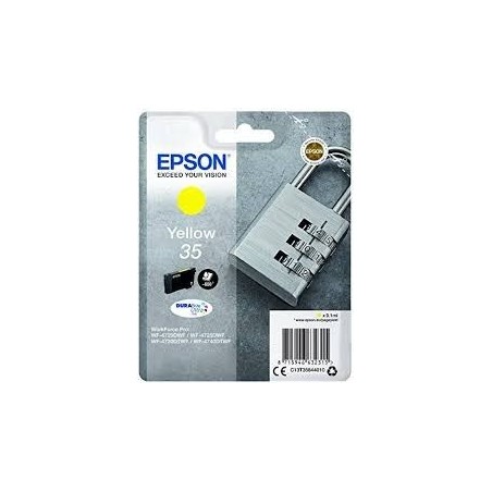Cartuccia ORIGINALE EPSON 35 c13t35844010 T3484 GIALLO Workforce Pro WF-4700