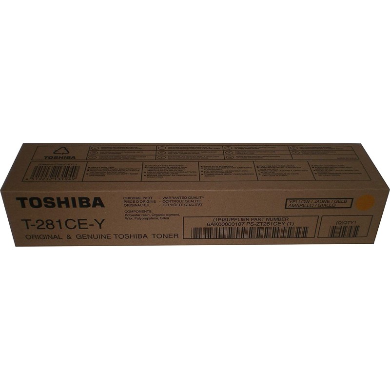 TONER ORIGINALE TOSHIBA 6AK00000034 / T281CEK - GIALLO 281C 351C  451C 10.000 COPIE E-Studio 281C