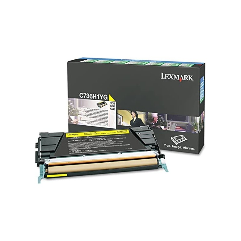 Toner  LEXMARK C736 X736 X738 C736H1YG GIALLO 10K