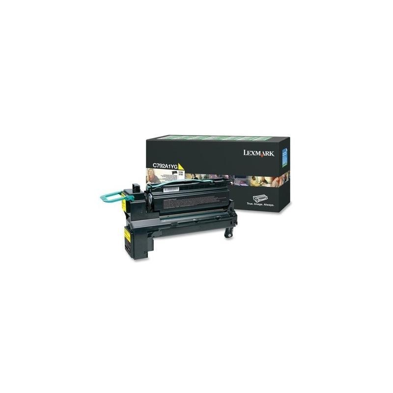 Toner LEXMARK C792 X790 C790 X790 C792A1YG 6K GIALLO