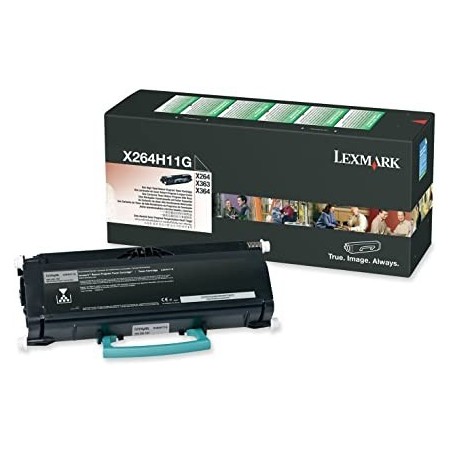 Toner ORIGINALE LEXMARK X264DN X363 X364 X264H11G NERO 9K