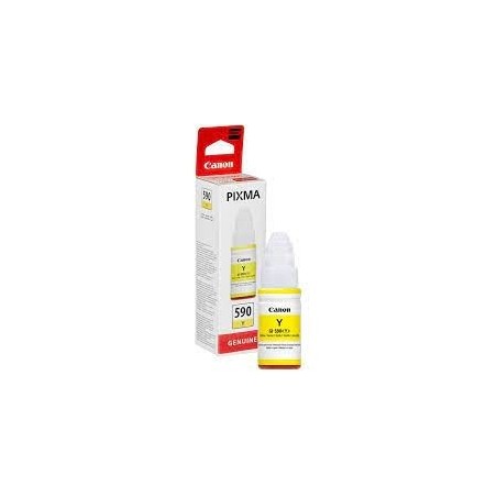 CARTUCCIA FLACONE INCHIOSTRO COMPATIBILE CANON 1606C001 GI-590Y GI590Y GIALLO 70ML 7K PIXMA G1501 