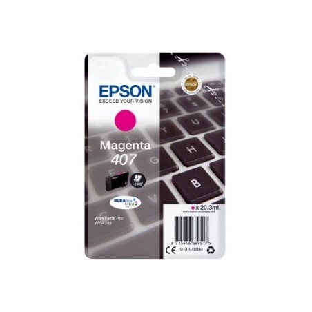 CARTUCCIA INKJET ORIGINALE EPSON 407 407XL C13T07U340 WF4745 MAGENTA